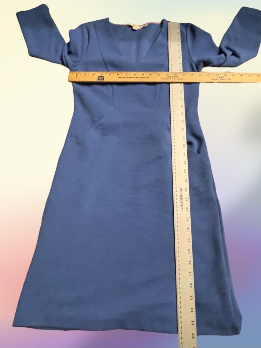 Boden Bronte Ottoman Dress Blue Sheath Size 2 Style # J0235 3/4 Sleeve - Picture 13 of 13